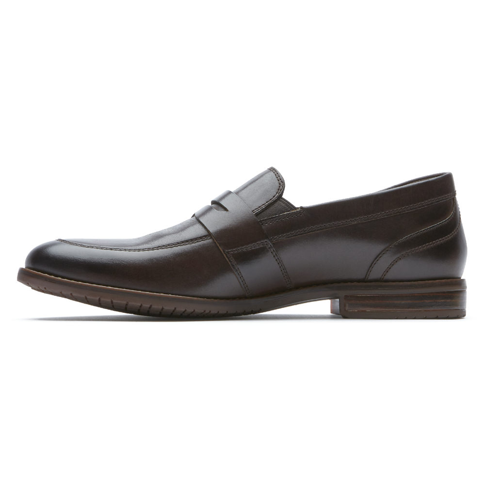 Rockport Loafers For Mens Brown - Style Purpose 3 Double Gore Penny - LA4236081